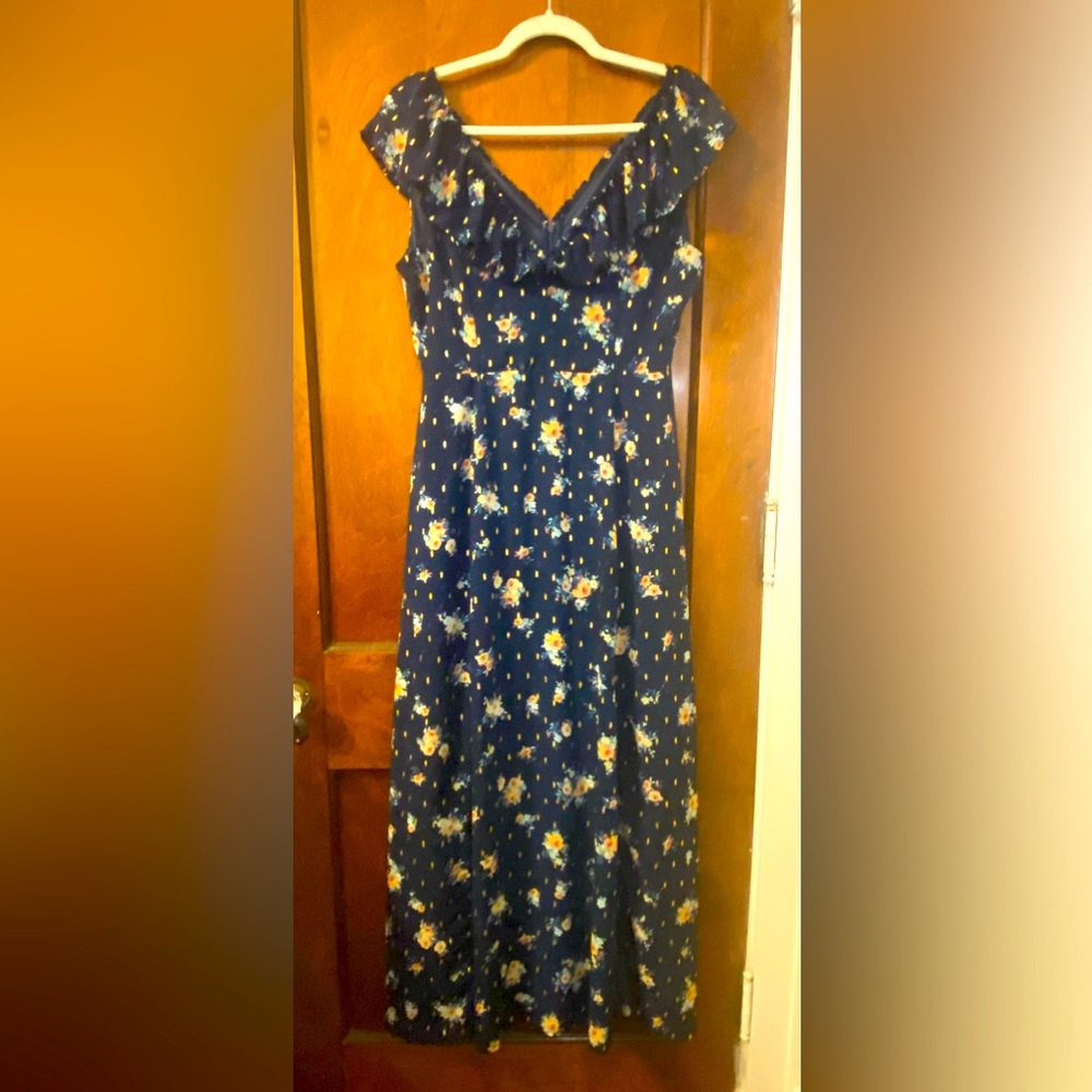 Miami Francesca Floral Navy Floral Romper Jumpsuit Jumper - M